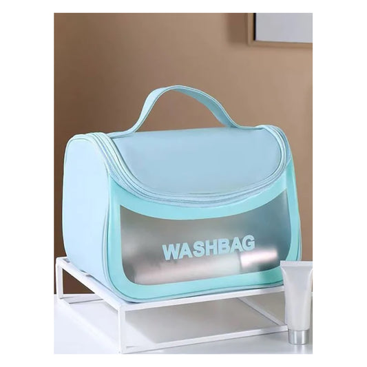 Transparent Waterproof PVC Travel Cosmetic Washbag, Makeup Organizer & Toiletry Pouch